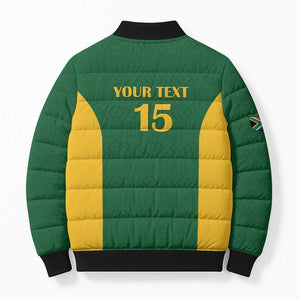 South Africa Hockey Custom Bomber Puffer Jacket Go Ama Stokke Stokke Go
