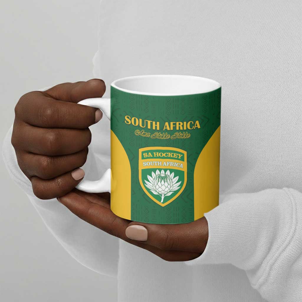 South Africa Hockey Custom Ceramic Mug Go Ama Stokke Stokke Go