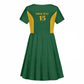 South Africa Hockey Custom Kid Short Sleeve Dress Come On Ama Stokke Stokke - African Pride