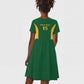 South Africa Hockey Custom Kid Short Sleeve Dress Come On Ama Stokke Stokke - African Pride