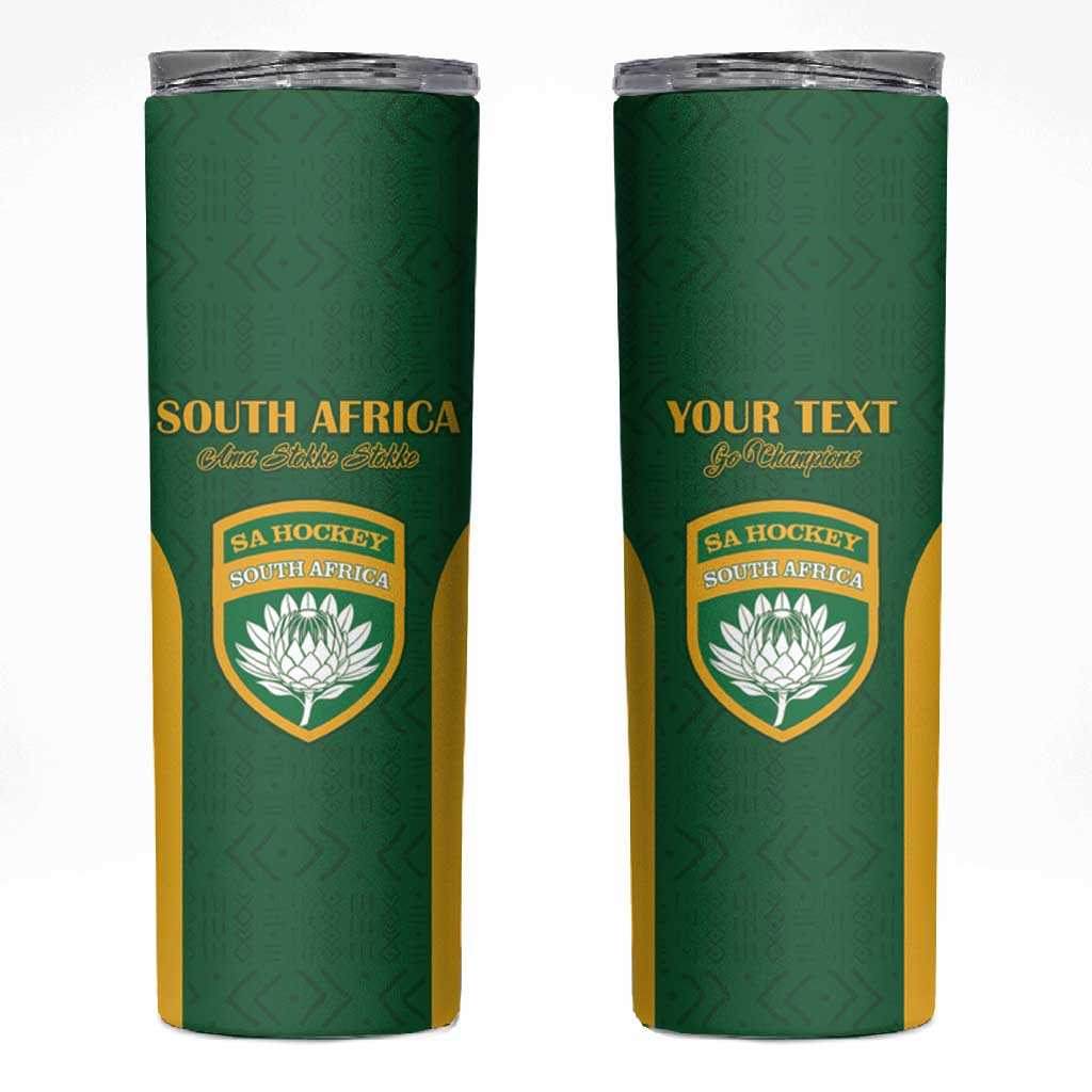 South Africa Hockey Custom Skinny Tumbler Come On Ama Stokke Stokke - African Pride