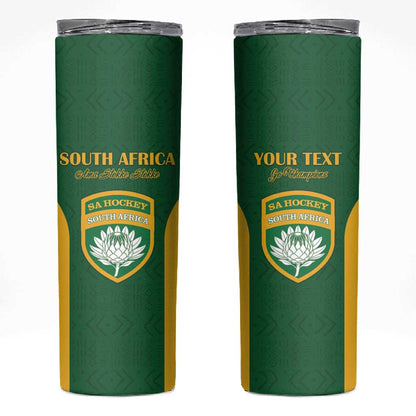 South Africa Hockey Custom Skinny Tumbler Come On Ama Stokke Stokke - African Pride