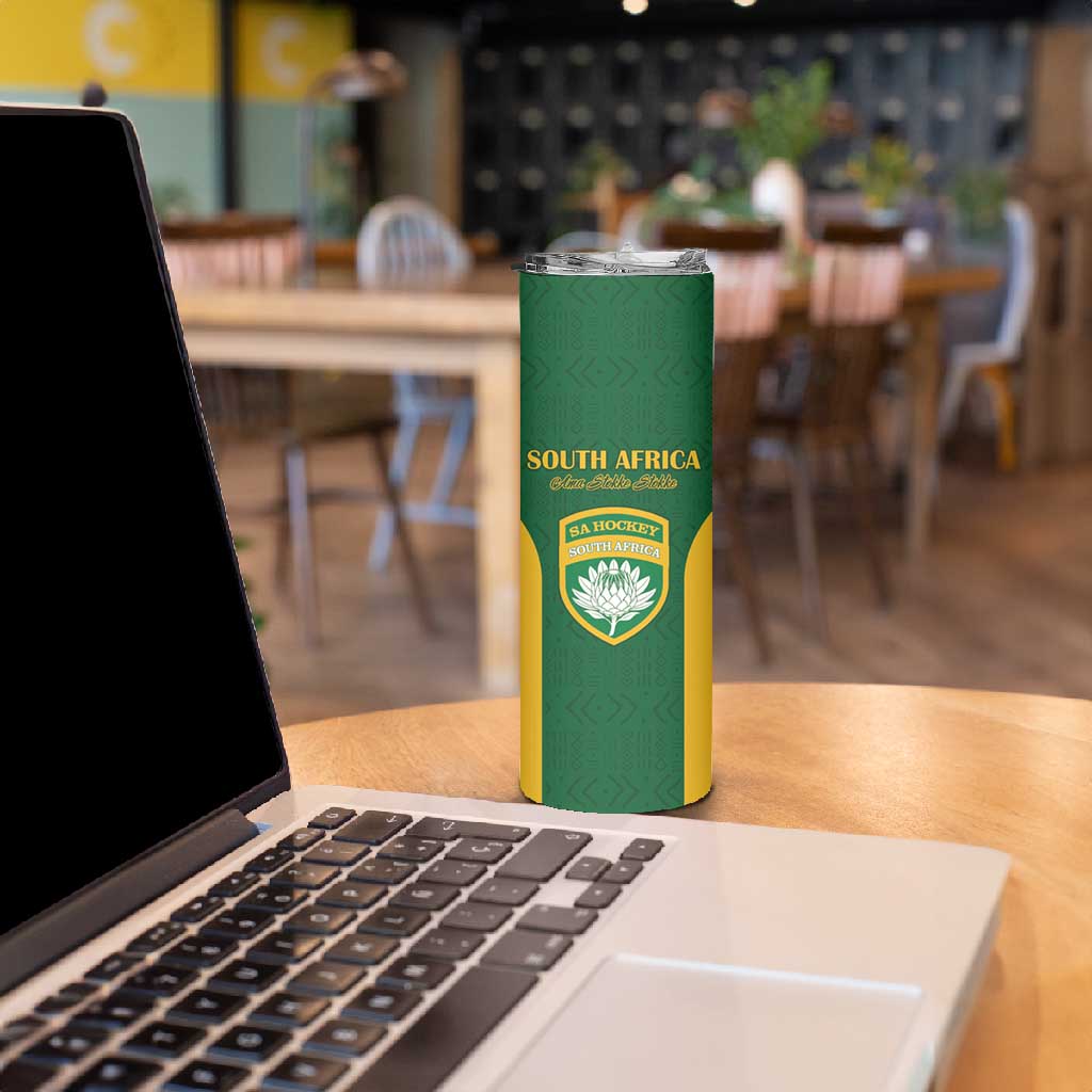 South Africa Hockey Custom Skinny Tumbler Come On Ama Stokke Stokke - African Pride