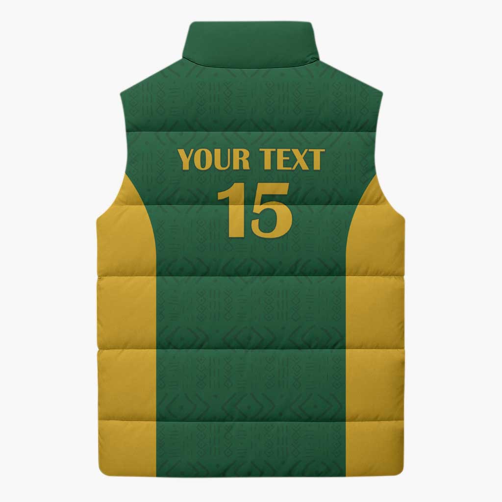 South Africa Hockey Custom Sleeveless Puffer Jacket Go Ama Stokke Stokke Go