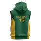South Africa Hockey Custom Sleeveless Zip Hoodie Come On Ama Stokke Stokke - African Pride
