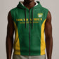South Africa Hockey Custom Sleeveless Zip Hoodie Come On Ama Stokke Stokke - African Pride