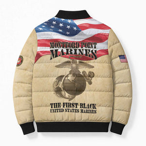 Montford Point Marines 1942-1949 Bomber Puffer Jacket The First Black Marines