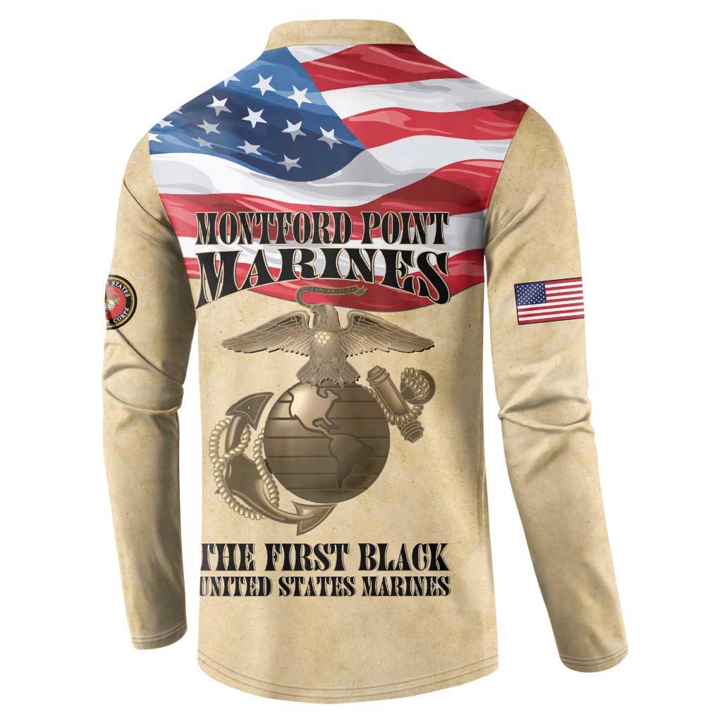 Montford Point Marines 1942-1949 Button Sweatshirt The First Black Marines
