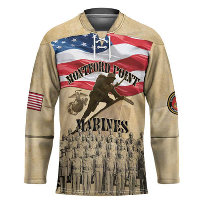 Montford Point Marines 1942-1949 Hockey Jersey The First Black Marines