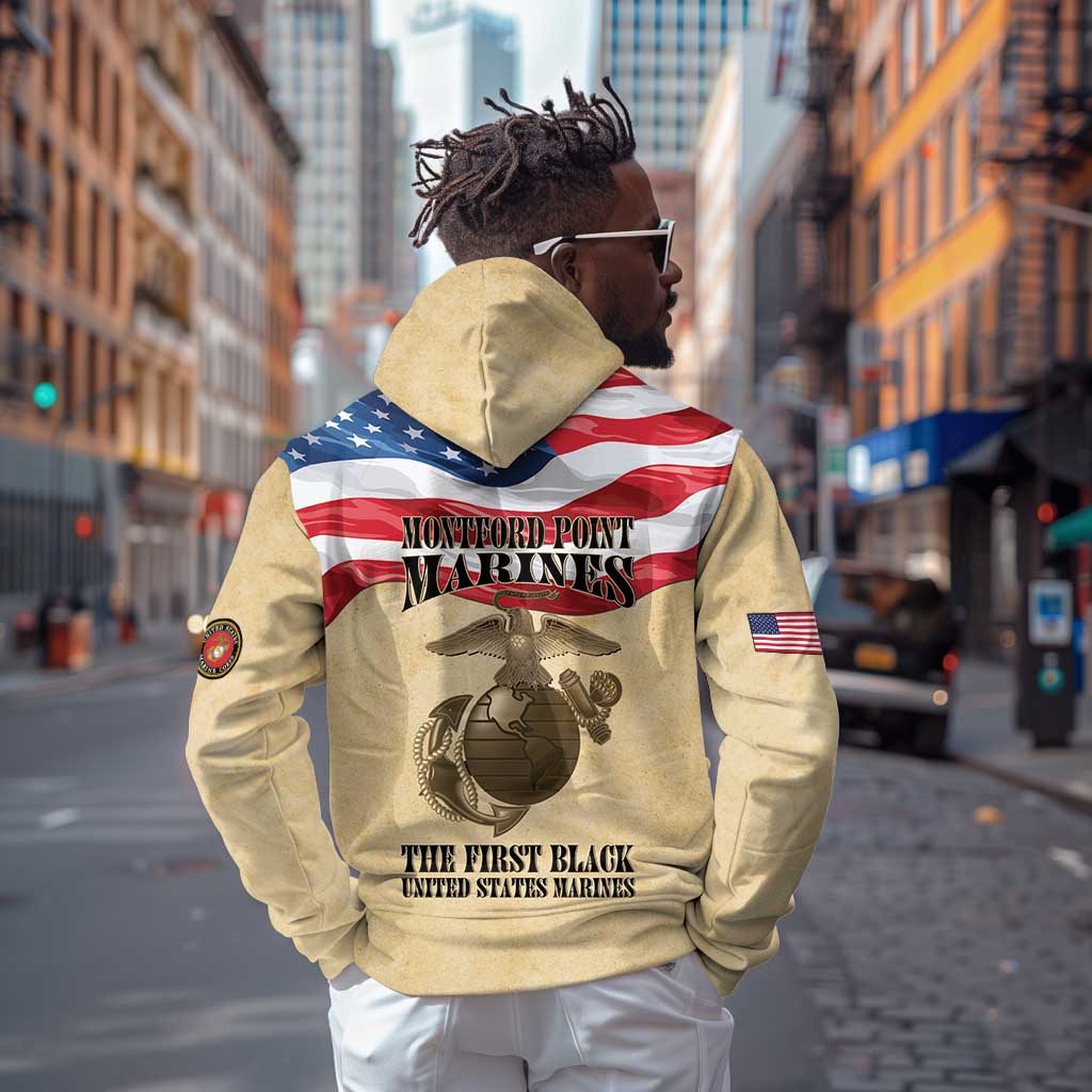 Montford Point Marines Legacy Hoodie First Black U.S. Marines - African Pride