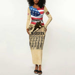 Montford Point Marines Legacy Long Sleeve Bodycon Dress First Black U.S. Marines - African Pride