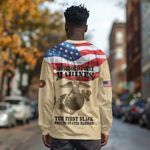 Montford Point Marines Legacy Long Sleeve Shirt First Black U.S. Marines - African Pride