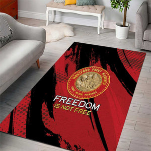 Honoring the First Black Marines Area Rug Montford Point Heroes - Red - African Pride