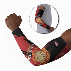 Personalized Proud to Honor Montford Point Marines Arm Sleeves Freedom Is Not Free - Red