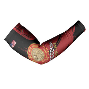 Personalized Proud to Honor Montford Point Marines Arm Sleeves Freedom Is Not Free - Red