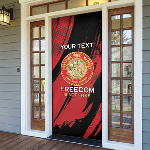 Personalized Proud to Honor Montford Point Marines Door Cover Freedom Is Not Free - Red
