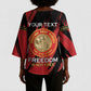 Personalized Proud to Honor Montford Point Marines Kimono Sleeve Blouse Freedom Is Not Free - Red