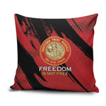 Proud to Honor Montford Point Marines Pillow Cover Freedom Is Not Free - Red