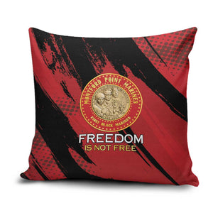 Proud to Honor Montford Point Marines Pillow Cover Freedom Is Not Free - Red