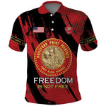 Personalized Honoring the First Black Marines Polo Shirt Montford Point Heroes - Red - African Pride