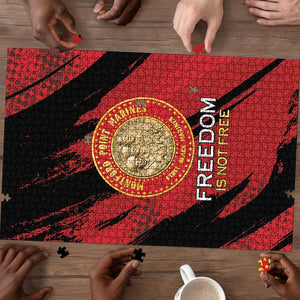 Proud to Honor Montford Point Marines Puzzle Freedom Is Not Free - Red