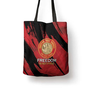 Proud to Honor Montford Point Marines Tote Bag Freedom Is Not Free - Red