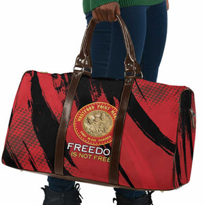 Proud to Honor Montford Point Marines Travel Bag Freedom Is Not Free - Red