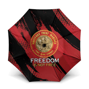 Proud to Honor Montford Point Marines Umbrella Freedom Is Not Free - Red