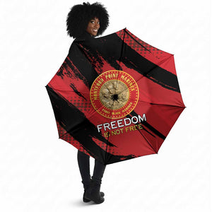 Proud to Honor Montford Point Marines Umbrella Freedom Is Not Free - Red