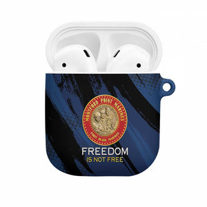 Proud to Honor Montford Point Marines AirPods Case Freedom Is Not Free - Blue