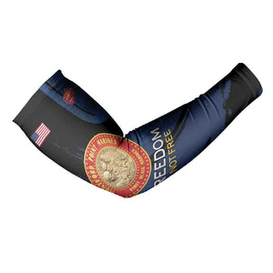 Personalized Proud to Honor Montford Point Marines Arm Sleeves Freedom Is Not Free - Blue