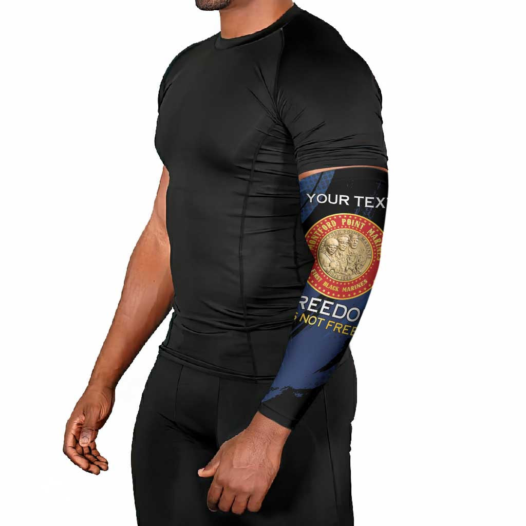 Personalized Proud to Honor Montford Point Marines Arm Sleeves Freedom Is Not Free - Blue
