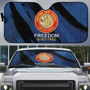 Proud to Honor Montford Point Marines Auto Sun Shade Freedom Is Not Free - Blue