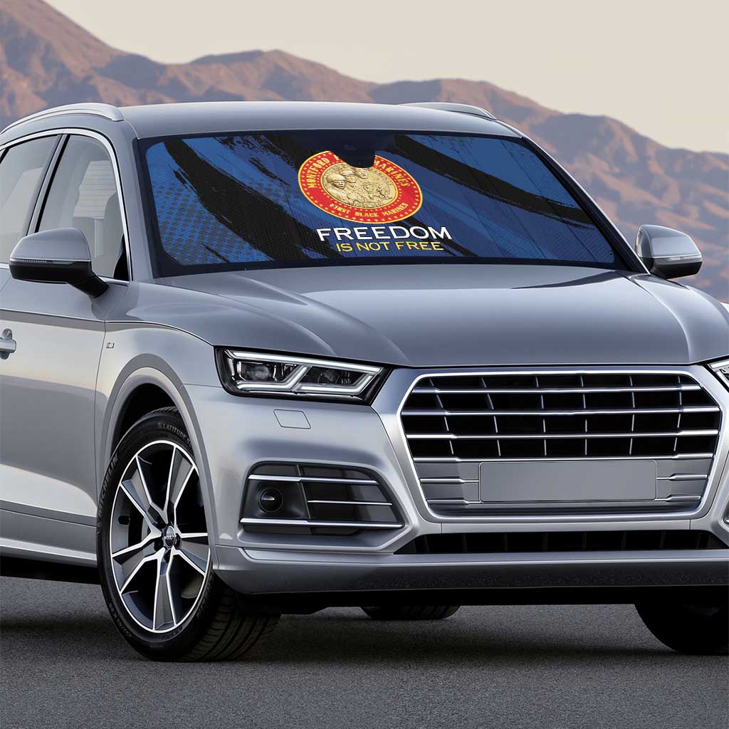 Proud to Honor Montford Point Marines Auto Sun Shade Freedom Is Not Free - Blue