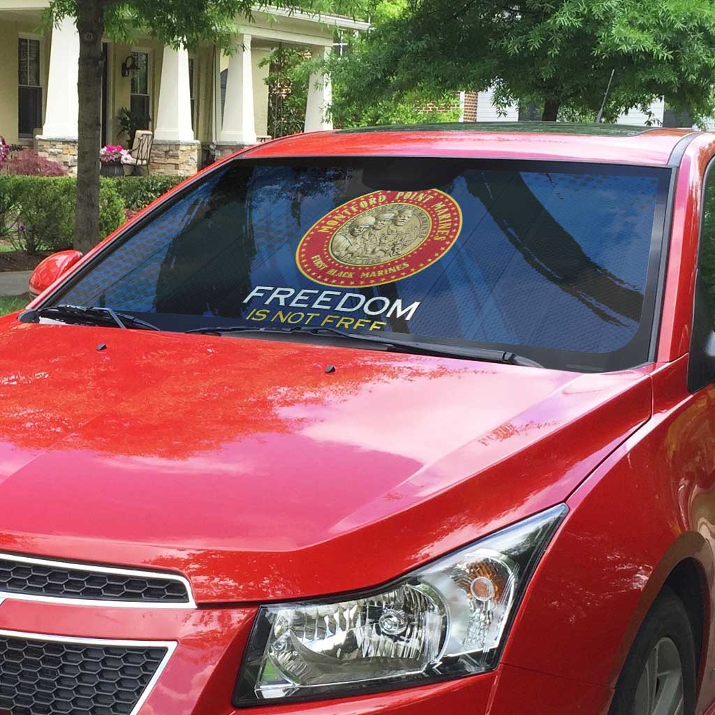 Proud to Honor Montford Point Marines Auto Sun Shade Freedom Is Not Free - Blue