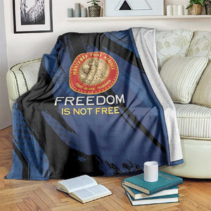 Honoring the First Black Marines Blanket Montford Point Heroes - Blue - African Pride