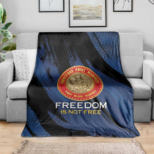Honoring the First Black Marines Blanket Montford Point Heroes - Blue - African Pride