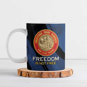Personalized Proud to Honor Montford Point Marines Ceramic Mug Freedom Is Not Free - Blue