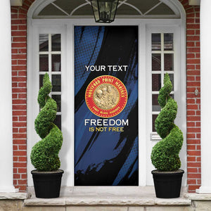 Personalized Proud to Honor Montford Point Marines Door Cover Freedom Is Not Free - Blue
