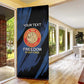 Personalized Proud to Honor Montford Point Marines Door Cover Freedom Is Not Free - Blue