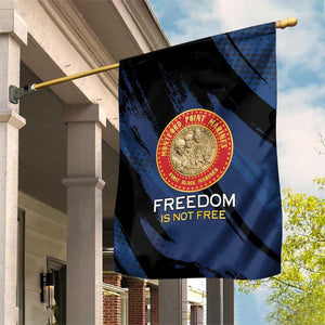 Honoring the First Black Marines Garden Flag Montford Point Heroes - Blue - African Pride