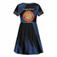 Personalized Honoring the First Black Marines Kid Short Sleeve Dress Montford Point Heroes - Blue - African Pride