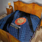 Honoring the First Black Marines Quilt Montford Point Heroes - Blue - African Pride