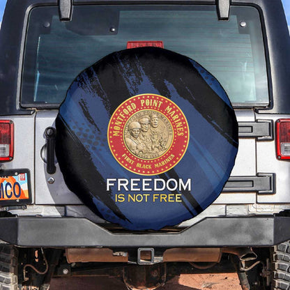 Honoring the First Black Marines Spare Tire Cover Montford Point Heroes - Blue - African Pride