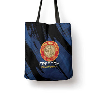 Proud to Honor Montford Point Marines Tote Bag Freedom Is Not Free - Blue