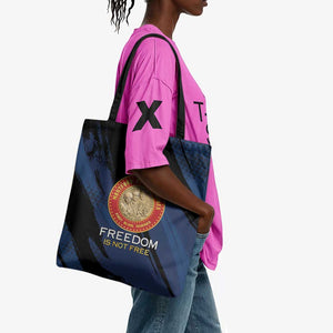 Proud to Honor Montford Point Marines Tote Bag Freedom Is Not Free - Blue