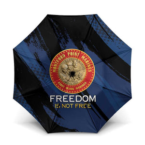 Proud to Honor Montford Point Marines Umbrella Freedom Is Not Free - Blue