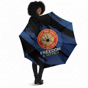 Proud to Honor Montford Point Marines Umbrella Freedom Is Not Free - Blue