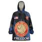 Personalized Honoring the First Black Marines Wearable Blanket Hoodie Montford Point Heroes - Blue - African Pride
