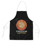 Proud to Honor Montford Point Marines Apron Freedom Is Not Free - Black